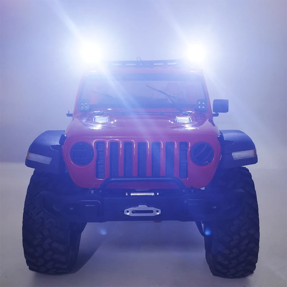 AXSPEED RC Car Roof Light Hella IPF Sticker LED Lamp Headlights for 1/10 RC Crawler TRX4 TRX6 Axial SCX10 90046 Redcat Gen8