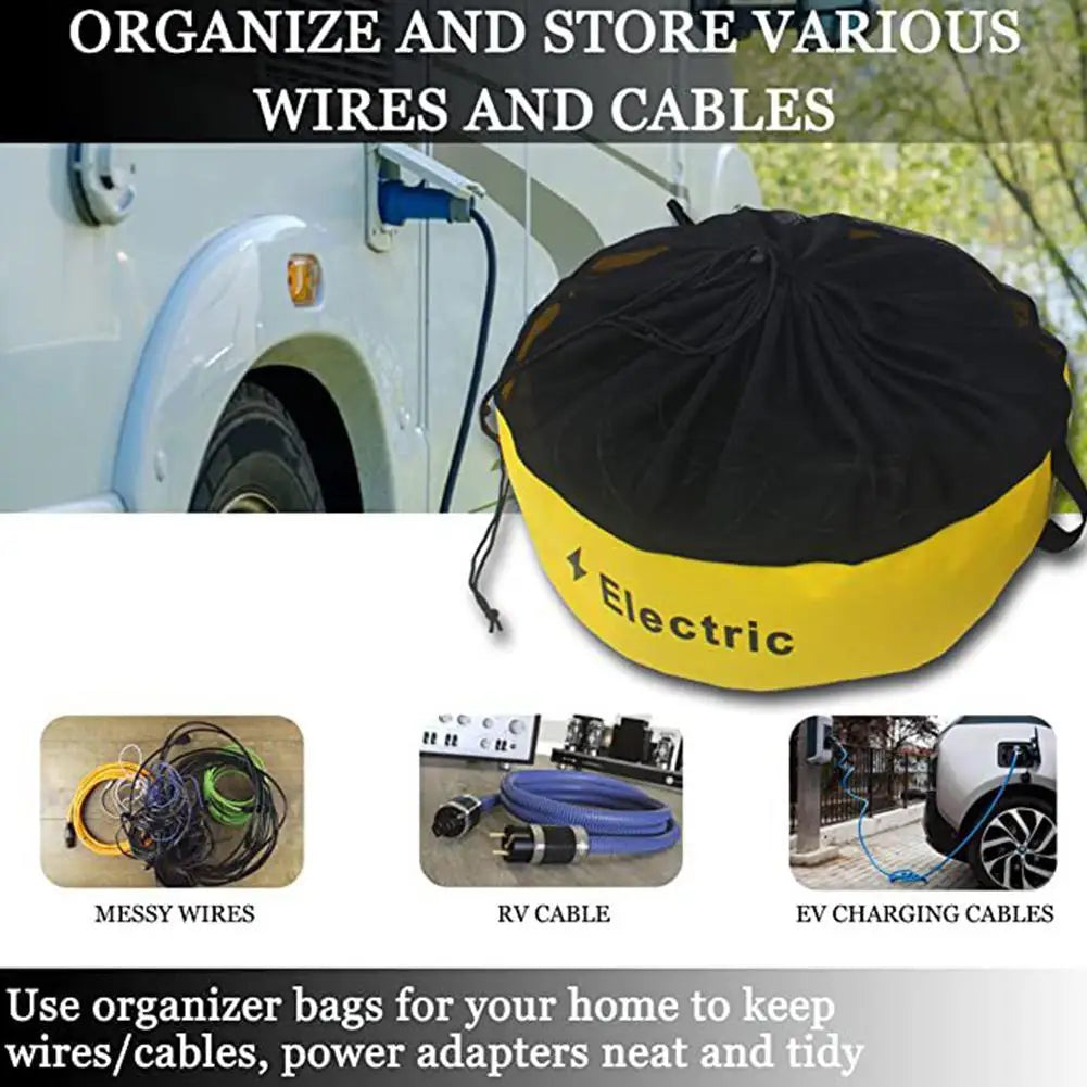 RV Hose Storage Bag with Straps Waterproof RV Accessories for Sewer Hoses/Fresh Water Hoses/Electrical Cords/Camper Tools