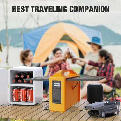 100W Portable Power Station 110V/220V Solar Power Generator UPS Charging Stations Outdoor Emergency Power Bank LED For Camping