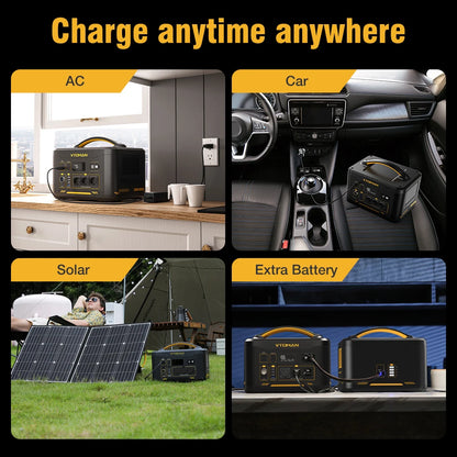 VTOMAN JUMP 2200 Portable Power Station 828/1548Wh LiFeP04 Battery Solar Generator Solar for Home Outdoor Camping