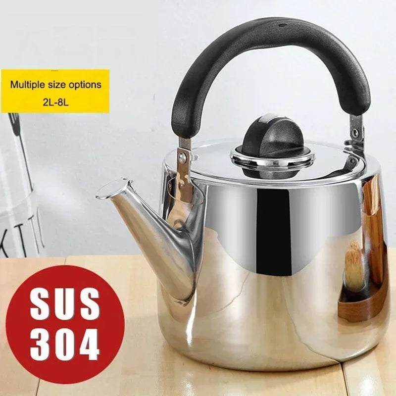 2L/3L/4L Thickened Whistle Kettle 304 Stainless Steel Rapid Heating Boiling Water Pot For Home Tea Kettle