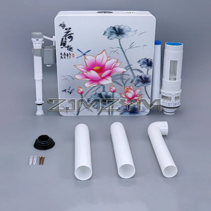 Household Toilet Water Tank Toilet Squat Toilet Energy-Saving Water Tank Squat Toilet Wall Hanging Flush Water Tank