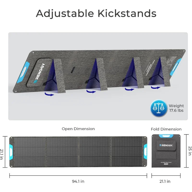 Renogy 200W Portable Solar Panel,IP65 Waterproof Foldable Solar Panel Power Backup,Solar Charger for Power Station RV Camping