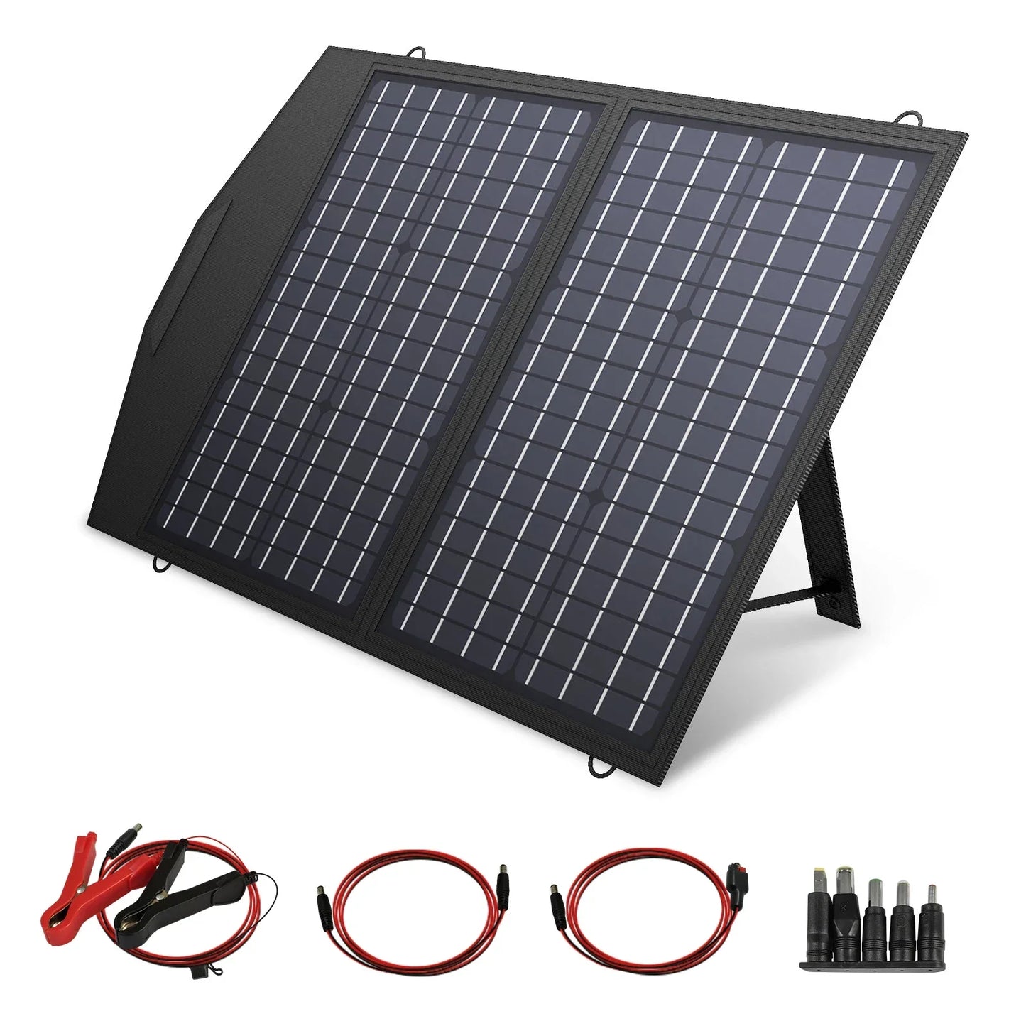 Allpowers Foldable Solar Panel High Efficience Travel & Phone & Boat Portable 18V 60W 100W 120W 200W Solar Panel Kit