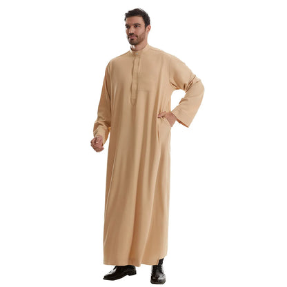 Muslim Abaya Prayer Kaftan Men Kimono Dishdasha Turkey Arabic Djellaba Islam Jubba Thobe Morocco Pocket Robe Ramadan Eid Abayas