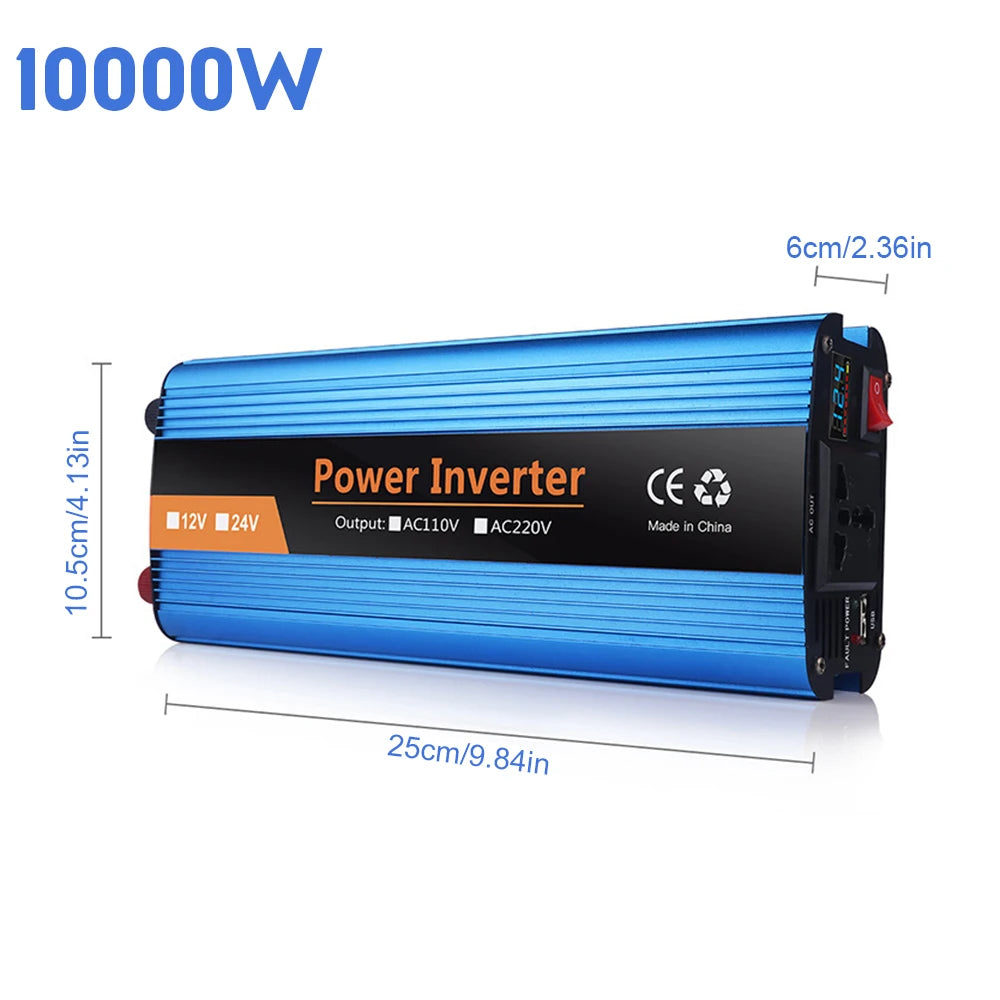 6000W Pure Sine Wave Inverter Car Solar Inverter 12V/24V 220V Sine Wave Voltage Converter Adapter инвертор 12v 220v чистый sinus