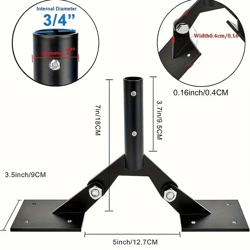 Adjustable Garden Weathervane Roof Mount with Hardware Weather Vanes for Yard Weather Station Mounting Pole