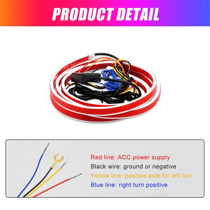 12V LED Car Hood Light RGB With Turn Signal DRL Multifunctional APP Control Neon Strip Daytime Running Light Car Decoration Lamp