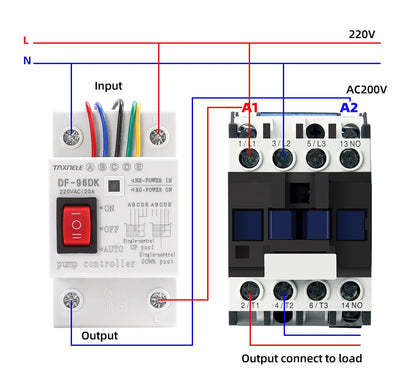 DF-96D Automatic Water Level Controller Switch 20A 220V Water tank Liquid Level Detection Sensor Water Pump Controller