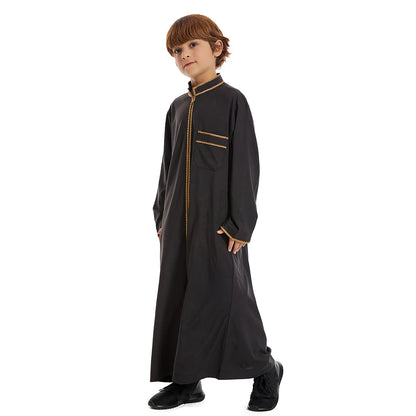 Eid Ramadan Muslim Kids Boys Jubba Thobe Dubai Turkey Abaya Djellaba Dishdasha Saudi Arabic Robe Islamic Clothing Children Dress