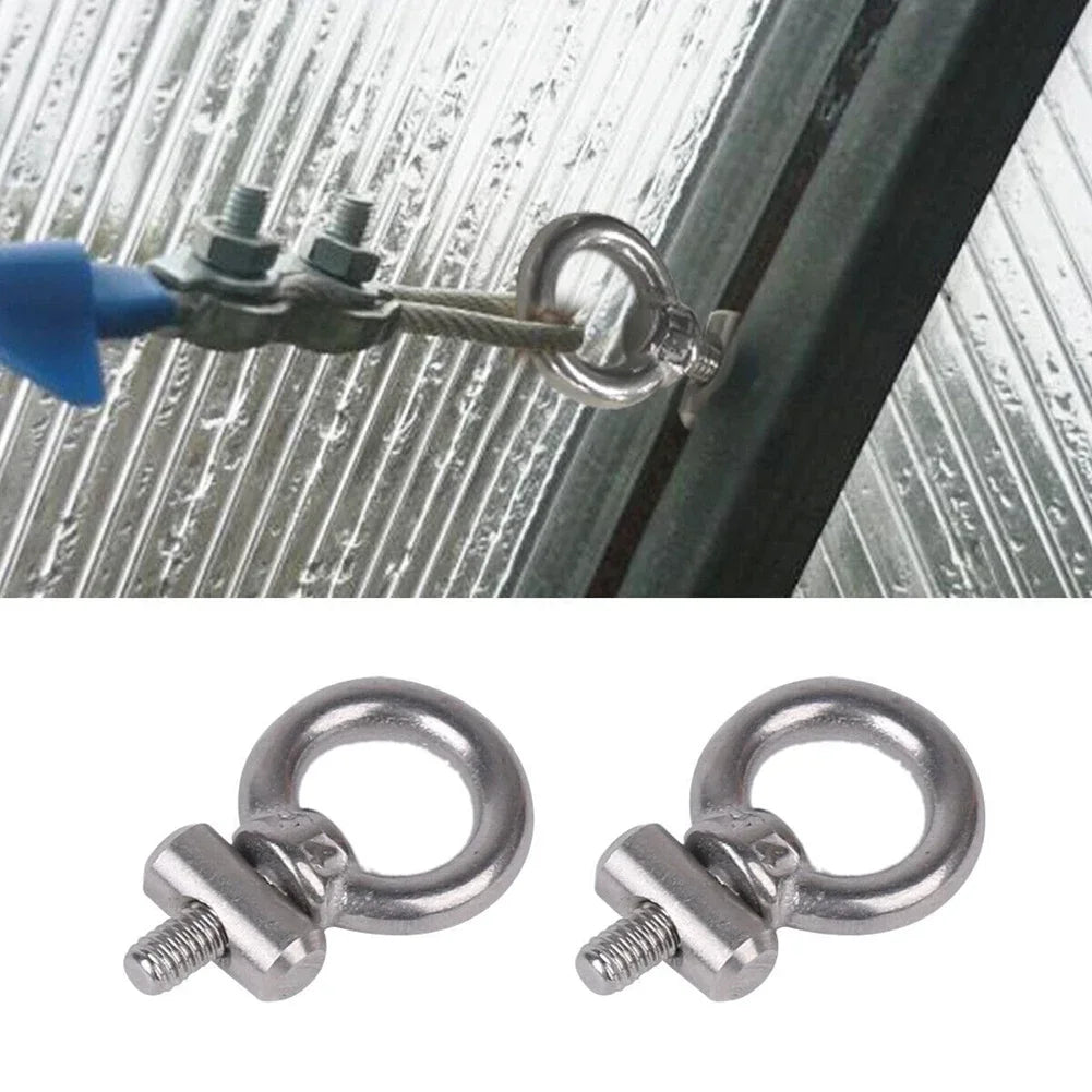 2-8PCS Awning Rail Stoppers 6mm Stainless Steel Stops Campervan Caravan Outdoor Slide Rail Track Cable Hanger Ring Screws