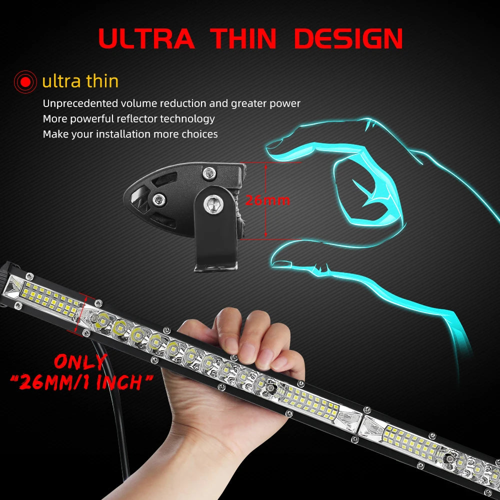 12"22"LED Bar Work Light Yellow/White Light Bar Spot Flood Beam LED Bar For OffRoad 4x4 Jeep SUV AUTO Car Trucks Tractor 12V 24V