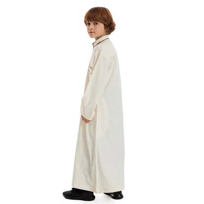 Eid Ramadan Muslim Kids Boys Jubba Thobe Dubai Turkey Abaya Djellaba Dishdasha Saudi Arabic Robe Islamic Clothing Children Dress