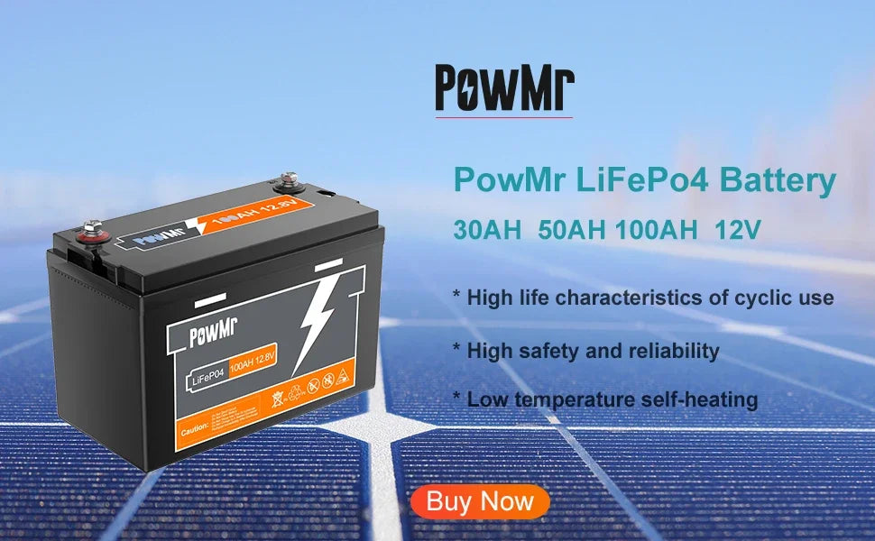 PowMr Solar Panels 40W 60W 80W 100W 120W 150W 200W Flexible Portable Solar Cell Solar Plate Kit for RV Car Home Solar System