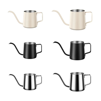 Stainless Steels Hand Brewed Coffees Pots Pour Overs Coffees Kettles Long narrow Spouts Dripping Kettles Gooses Neck Dropship