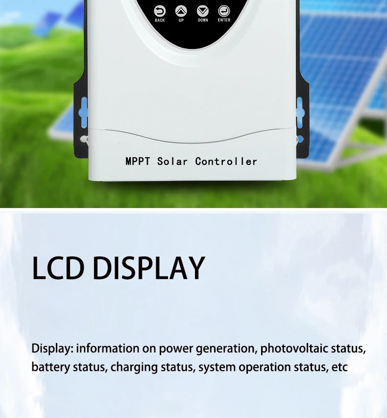 MPPT 60A 50A 30A  100A 150VDC Solar Charge Controller With LCD DISPLAY RS485 interface For12V 24V 36V 48V Home Solar System