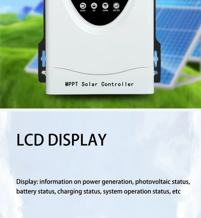 MPPT 60A 50A 30A  100A 150VDC Solar Charge Controller With LCD DISPLAY RS485 interface For12V 24V 36V 48V Home Solar System