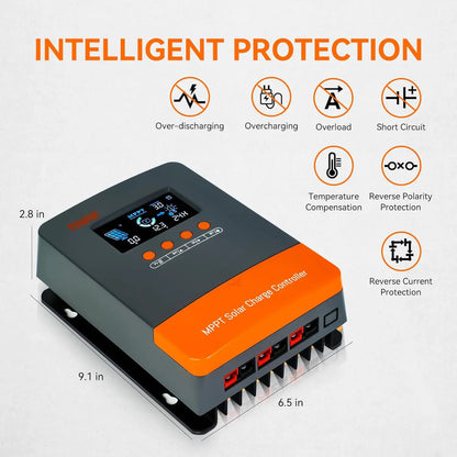 Newest PowMr MPPT 60A Solar Charger Controller 12V 24V 36V 48V Max PV 160V Solar Panels Regulator Lithium Battery Activation