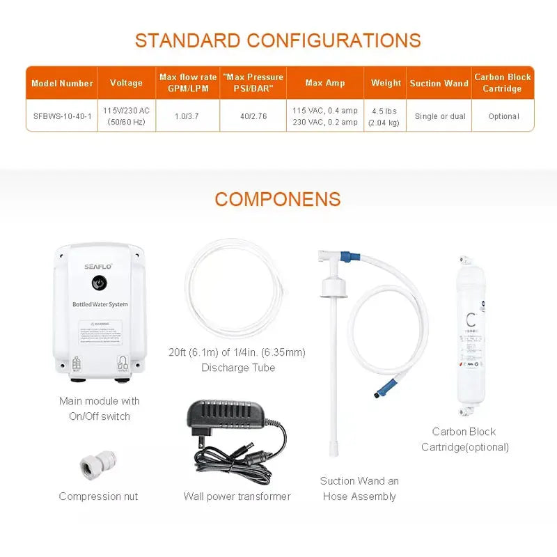 220V Electric Water Dispenser Water Pump RV System Portable Drinking Water Pump for Fridge Ice Maker Faucet