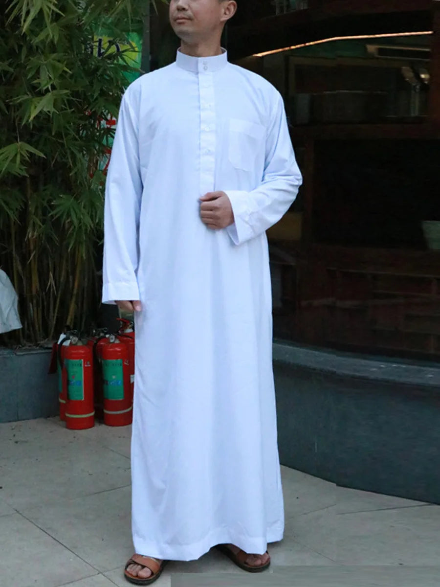 Muslim Fashion Men Robe Kaftan Abaya Pakistan Jubba Men Bonnet Homme Musulman Arabic Islamic Clothing New Qamis Homme Musulman