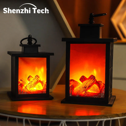 LED Fireplace Lights, Charcoal Style Decorative Table Lamp,  Flame Lighting for Winter Christmas Holiday Gift Party Home Decor