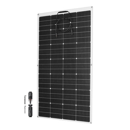 2PCS 200W 100W Flexible Solar Panel 12V 24V Solar Charge Battery Solar Panel Kit 30A Controller Camping RV Home Solar Power Bank