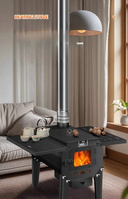 Portable Indoor Camping Wood Stove House Picnic Modern Metal Camping Heater Winter Smokeless Chimenea Artificial Furniture