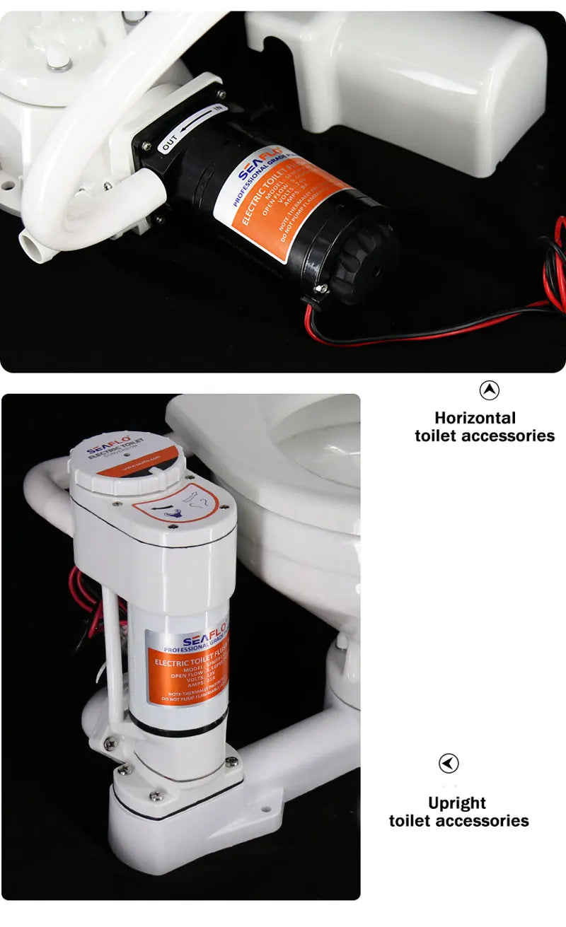 SEAFLO RV Electric Toilet Pump 12V/24V Boat Yacht Pump Marine Toilet Camping Car Pump Assembly Accessories