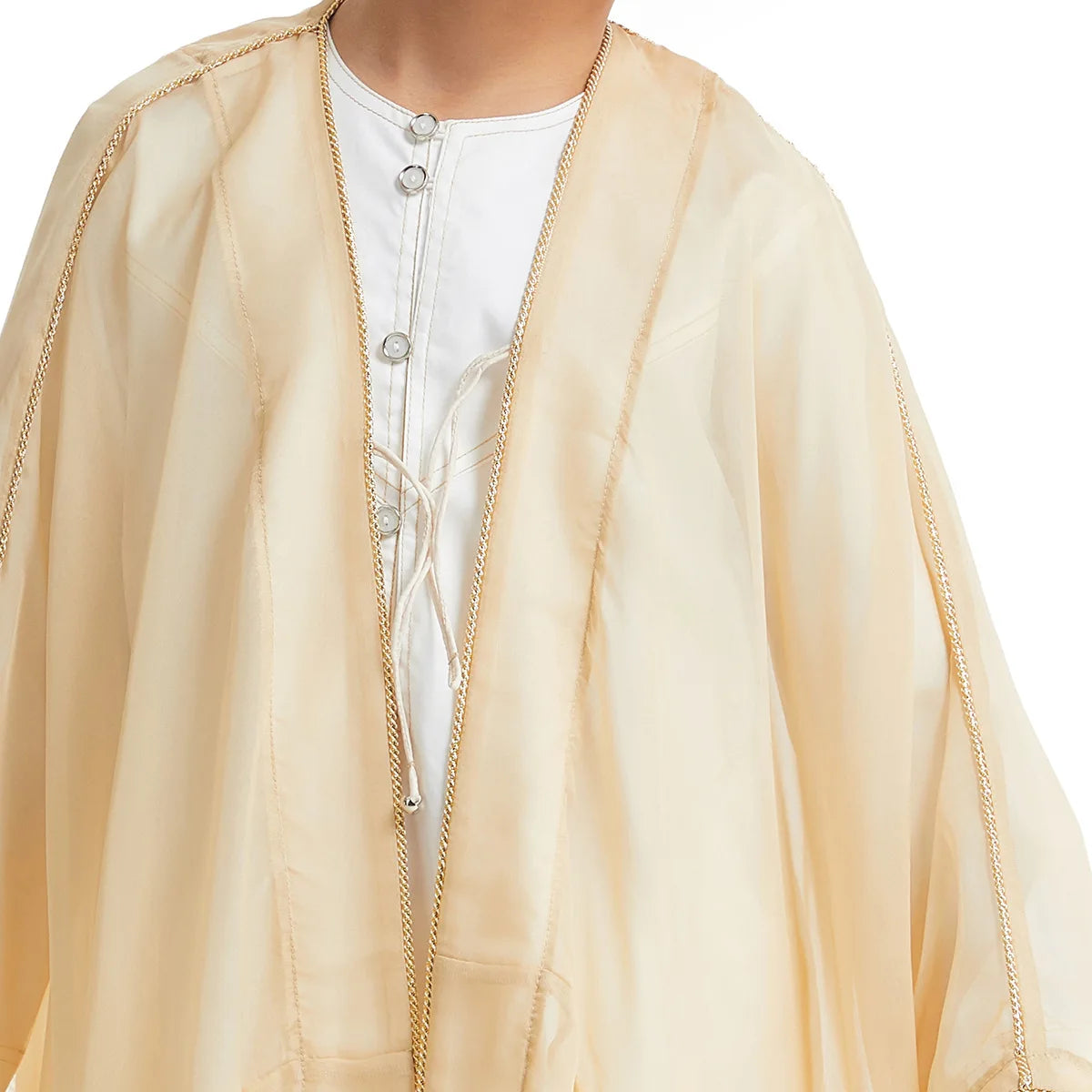 Muslim Boy Kids Open Kimono Abaya Dubai Turkey Kaftan Islam Jubba Thobe Saudi Arabic Djellaba Dishdasha Dress Thawb Middle East