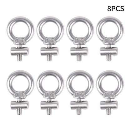 2-8PCS Awning Rail Stoppers 6mm Stainless Steel Stops Campervan Caravan Outdoor Slide Rail Track Cable Hanger Ring Screws