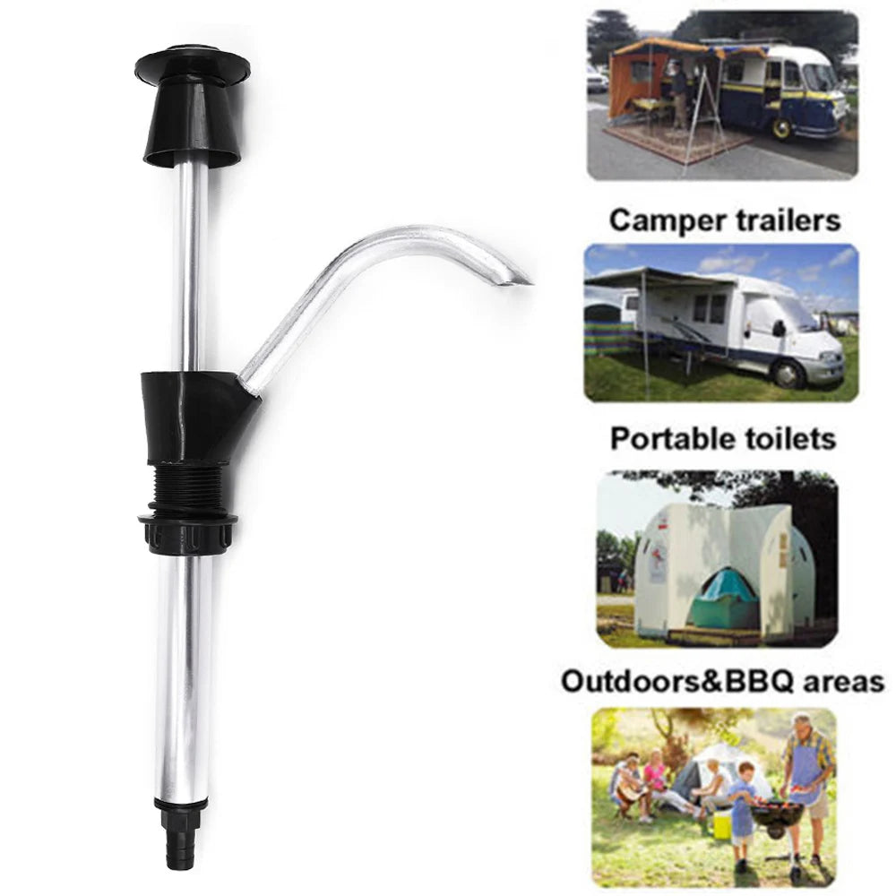 1PC Caravan Sink Water Hand Pump Tap 32mm Black Alloy Camping Trailer Motorhome Faucet RV Parts Accessories