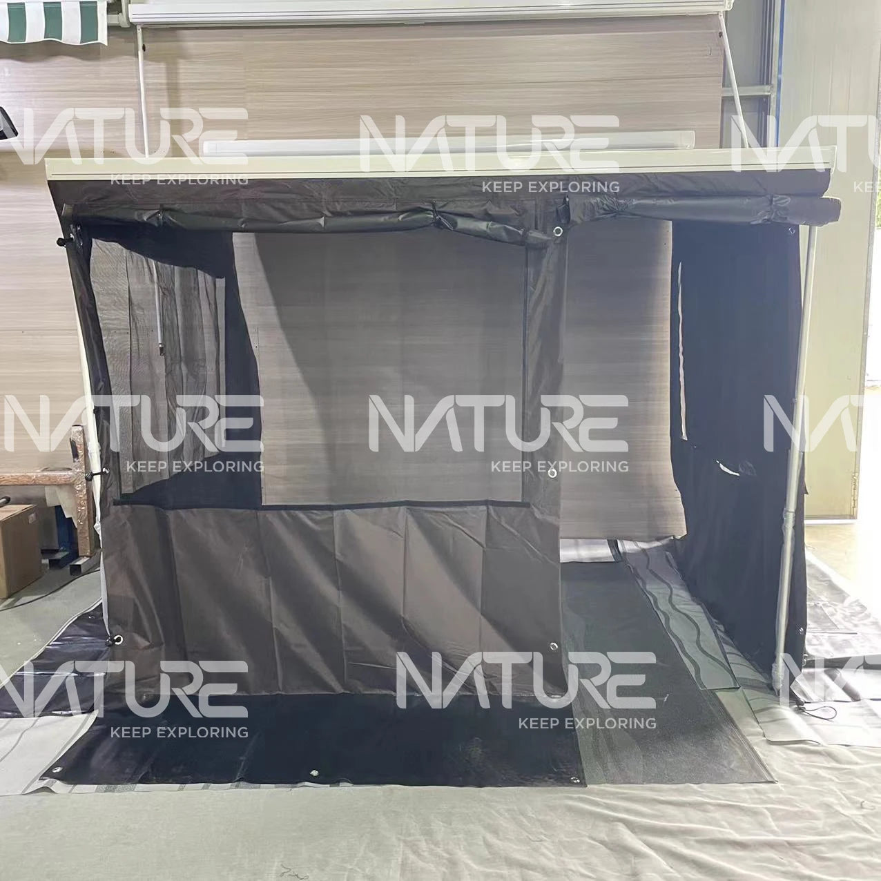 NATURE high quality electric retractable van car motorized van awnings, camper rv awning