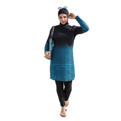 Muslim wimwear Women Hijab Swimsuit Modest  Swimming Suit Islamic Cover Ups Burkini Hijabs For Woman Long Sleeve Bathing Swim