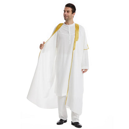 Middle East Mens Robe Muslim Dress Kimono Dishdasha Clothing Islamic Dubai Saudi Abayas Prayer Abaya Kaftan Ramadan Jubba Thobe