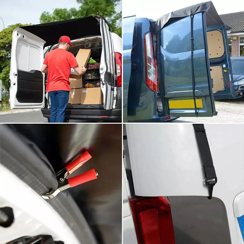 600D RV Rear Barn Door Awning Cover Waterproof Durable Fit for Ram Promaster Peugeot Boxer Iveco Daily VW T5 T6 Campervan