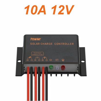 PowMr Mini Size 5A 10A 12V  IP67 Waterproof Solar Charge Controller Working for 24 hours Solar Regulator for Small Power System