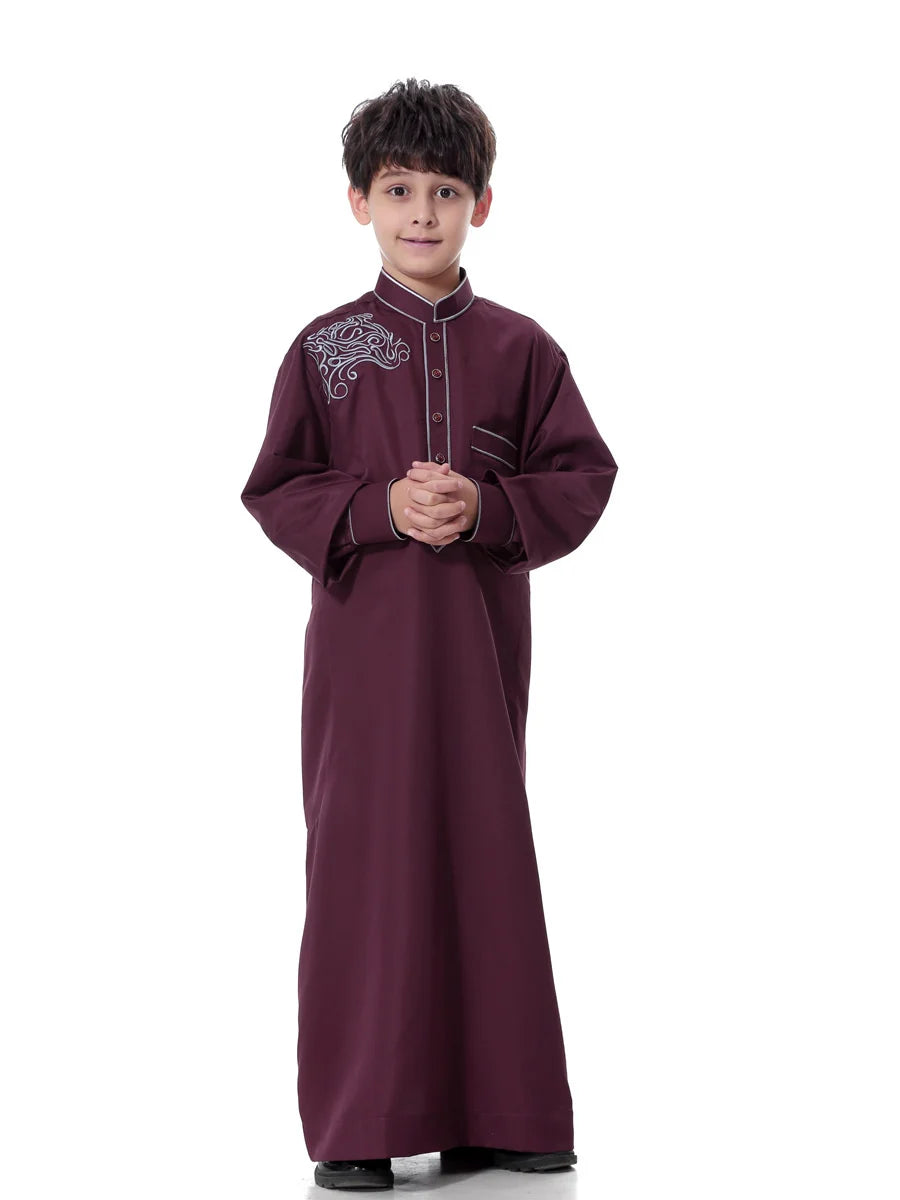 Eid Boy Children Abaya Dubai Kaftan Arabic Qatar Muslim Kids Robe Caftan Ramadan Long Dress Islamic Clothing Boy Jubba Thobe