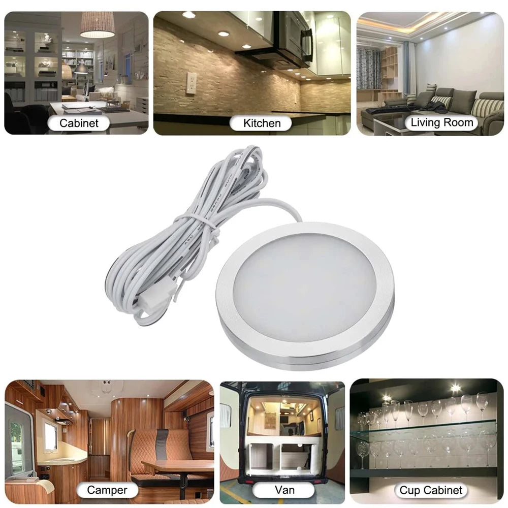 4PCS Camper Accessories RV Ceiling Lights Caravan Interior Reading Lamp Roof  Light for Motorhome RV Caravan Boat