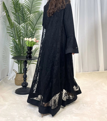 Ramadan Morocco Dubai Muslim Luxury Fashion Women's Islamic Traditional Clothing Arab Dress Kaftan Abaya Robe Robe