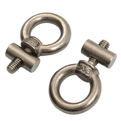 2x Stainless Steel Awning Rail Stoppers Hooks 6mm Stops Silver Motorhome Campervan Awning Rail /Tarpaulin Stoppers