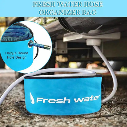 RV Hose Storage Bag with Straps Waterproof RV Accessories for Sewer Hoses/Fresh Water Hoses/Electrical Cords/Camper Tools