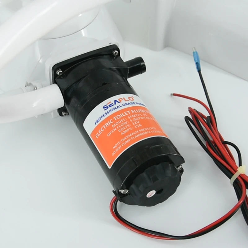 SEAFLO Upgraded Electric Toilet Flush Pump 12V/24V Sewage Pump For Marine Toilet