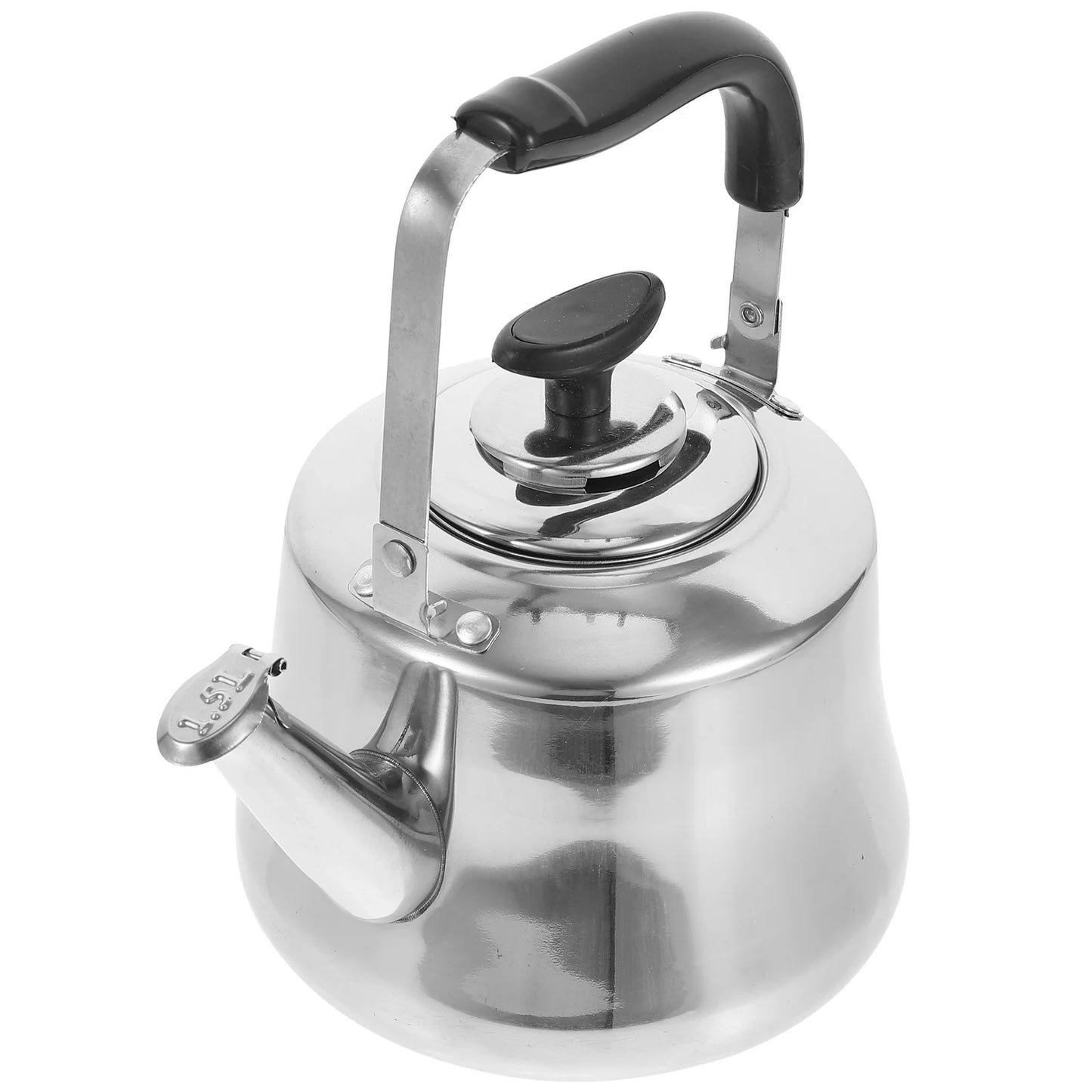 1/1.5L Stainless Steel Whistle Teakettle Large Capacity Boil Water Kettle With Filter Screen For Induction Cookers Gas Stoves