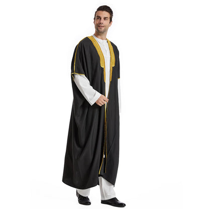 Middle East Mens Robe Muslim Dress Kimono Dishdasha Clothing Islamic Dubai Saudi Abayas Prayer Abaya Kaftan Ramadan Jubba Thobe