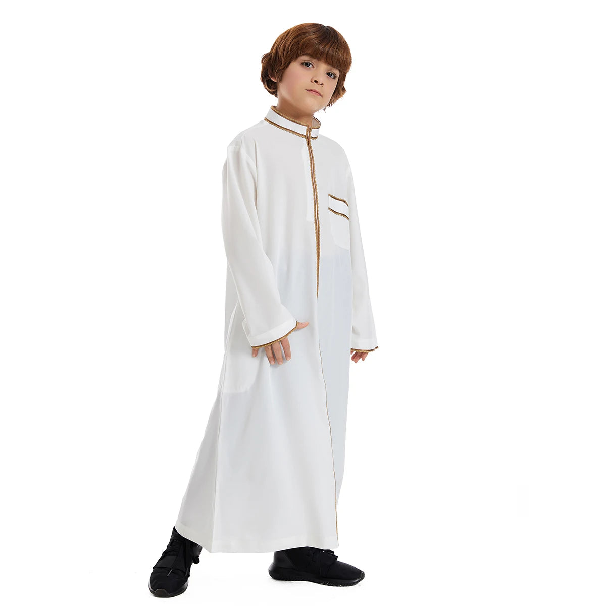 Eid Ramadan Muslim Kids Boys Jubba Thobe Dubai Turkey Abaya Djellaba Dishdasha Saudi Arabic Robe Islamic Clothing Children Dress