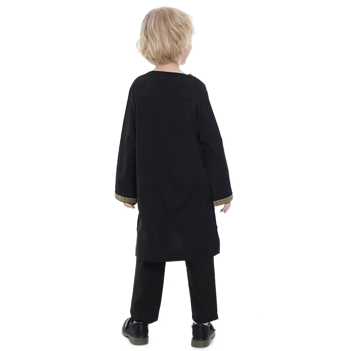 Muslim Saudi Arab Boys Robe Dishdasha Kids Abaya Kaftan Prayer Islam Clothing Long Sleeve Thobe Middle East Teenage Dress Dubai