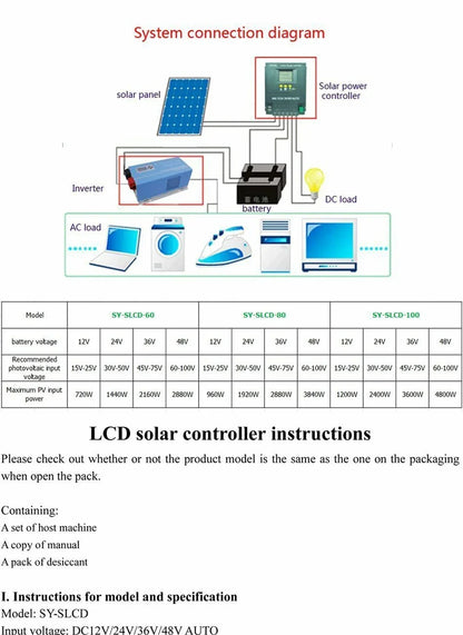 100A Dual USB  Solar Charging Controller 12V 24V 36V 48V Solar Panel Lead-acid/lithium Battery Stabilizer EESBAO