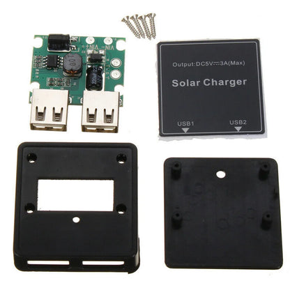 5V~20V 5V 3A Double USB Solar Panel Regulator Controller Power Charger Kit For Digital Products Phone Fan MP3 MP4