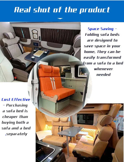 Customizedrv seating  rv seat auto seats for campervan sofa bed two seats trifold bed for van and camping chair