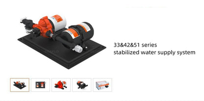 SEAFLO Rv Water Pump and Accumulator Tank System 33&42&51 Series 12V 24V DC Booster High Flow Water Pump Set RV Water Pump